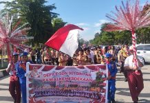Sempena HUT RI ke-81, SD Negeri 001 Bintan Tampil Maksimal di Pawai Akbar Kemerdekaan